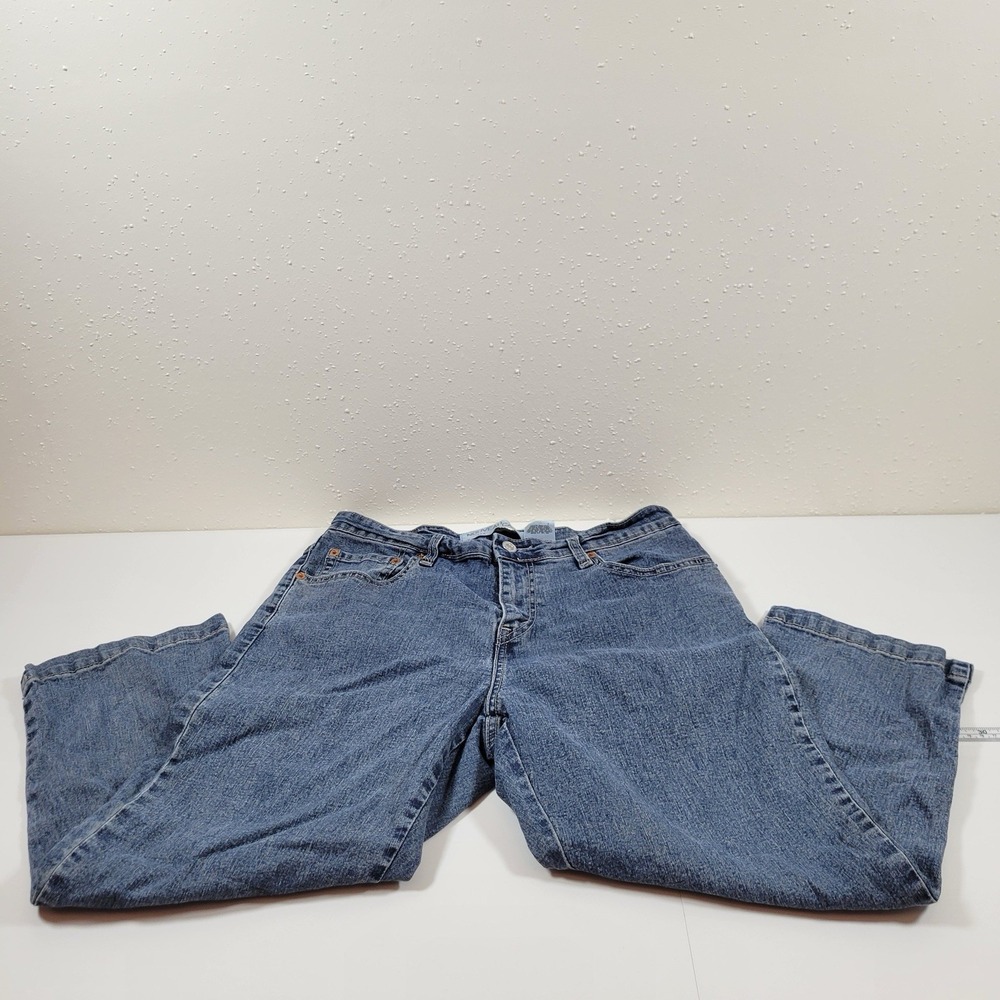 Levi's Women's Capri's 515 Noveau Blue Denim Size 16 - Picture 1 of 9